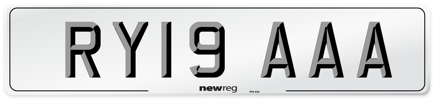 RY19 AAA Number Plate from New Reg